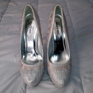 Silver Spike Heal Shoe